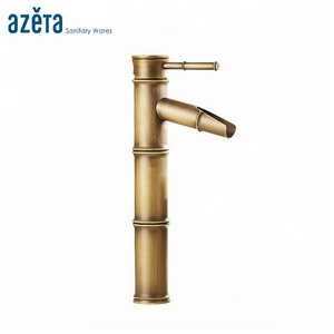 China Bathroom Product Basin Mixer Antique Bronze Bamboo Faucet