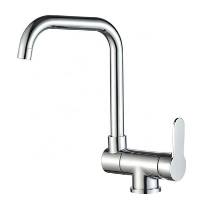 European Modern Wholesale Chrome Brass Copper Single Lever Single Hole Sink Mixer Taps Kitchen Faucet