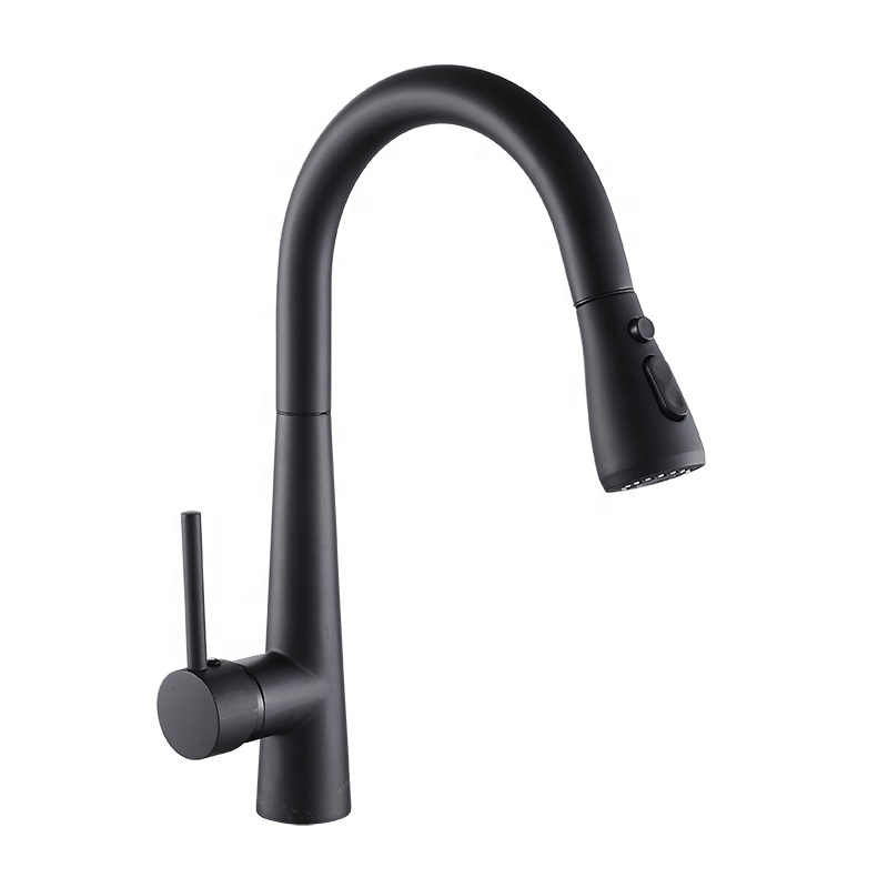 Factory Cheaper Price OEM Single Handle Brass Water Tap Sink Mixer Flexible Pull Out Kitchen Faucet With Pull Down Sprayer