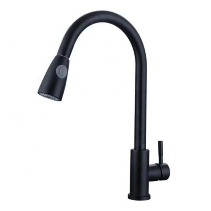 China Factory Cheaper Price Lead Free Single Handle Pull Out Flexible 304 Stainless Steel Pull Down Kitchen Faucets