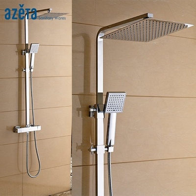 High Quality Cheap Exposed Thermostatic Mixing Valve Shower Faucet Set