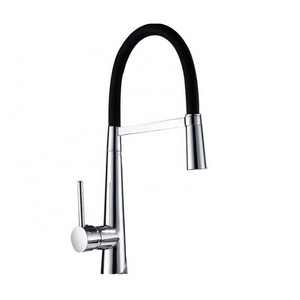 Torneira Cozinha Single Handle Hot Cold Water Copper Black Silicone Tube Pull Down Touch Brass Kitchen Sink Faucet