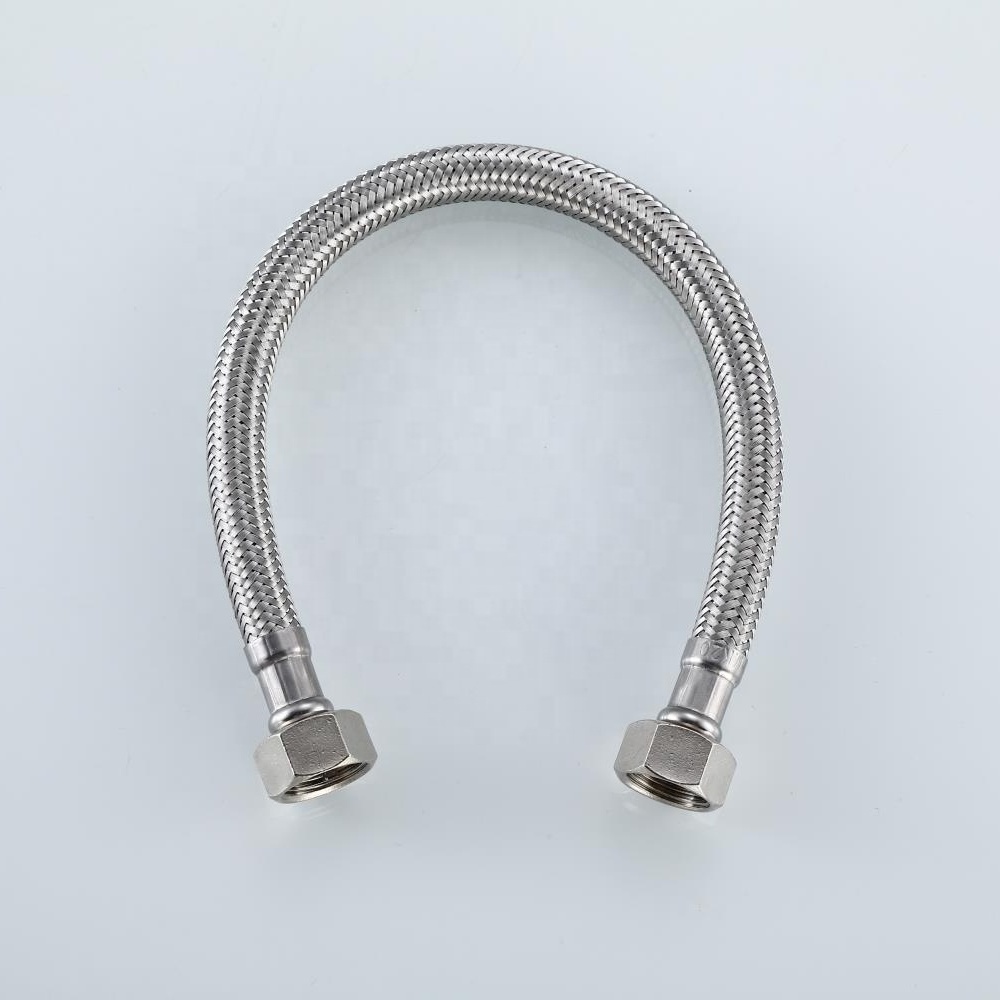 Toilet Wash Basin Water Inlet Hose Pipes Stainless Steel Wire Braided Metal Flexible Water Plumbing Hoses