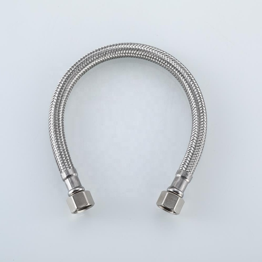 Toilet Wash Basin Water Inlet Hose Pipes Stainless Steel Wire Braided Metal Flexible Water Plumbing Hoses