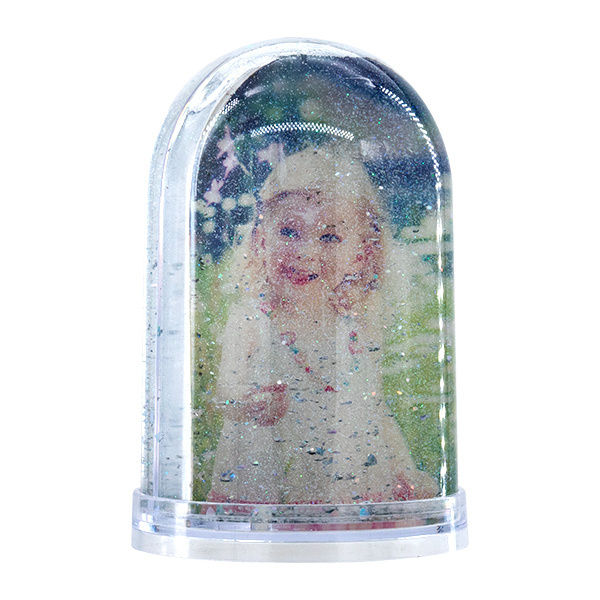 Custom Christmas Birthday Glitter Snow Globe Photo Frame