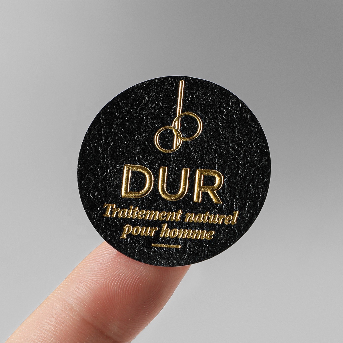 Custom Premium Emboss Gold Foil Perfume Label Texture Paper Offset Printing Textured Candle Label