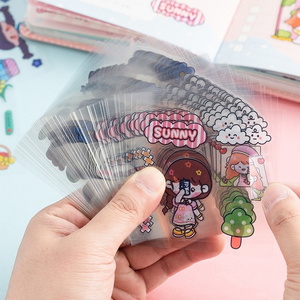 Waterproof Single Piece Kiss Cut Sticker Sheet Transparent Cute Design Kiss Cut Sticker Printing Factory