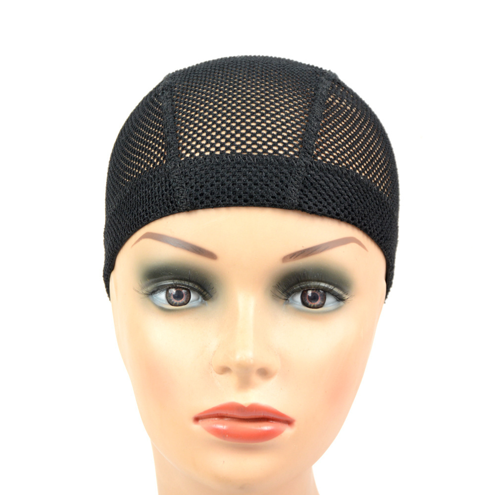 Wholesale Big Hole Mesh Dome Wig Cap Hair Nets Large Hole Black Dome Caps To Make Wigs With Elastic Band Wave Cap