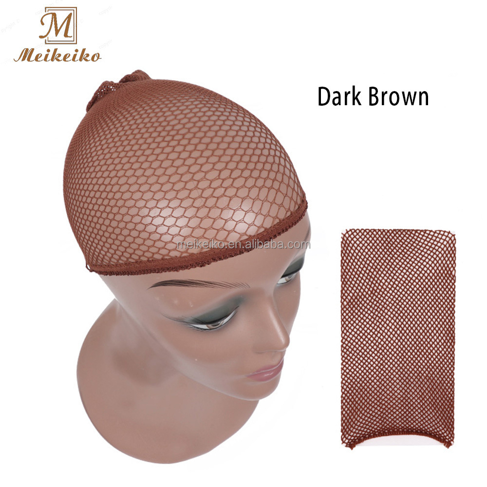 Wholesale NEW Fashion Weaving Cap Stretchable Elastic Hair Net Top Open Snood Wig Cap Hairnet Hair Mesh