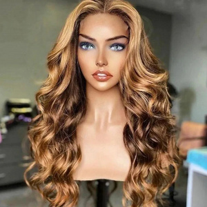 Highlight Hd Frontal Loose Wave Glueless Wig 30 40 inch Body Wave Lace Front Human Hair Wigs For Women