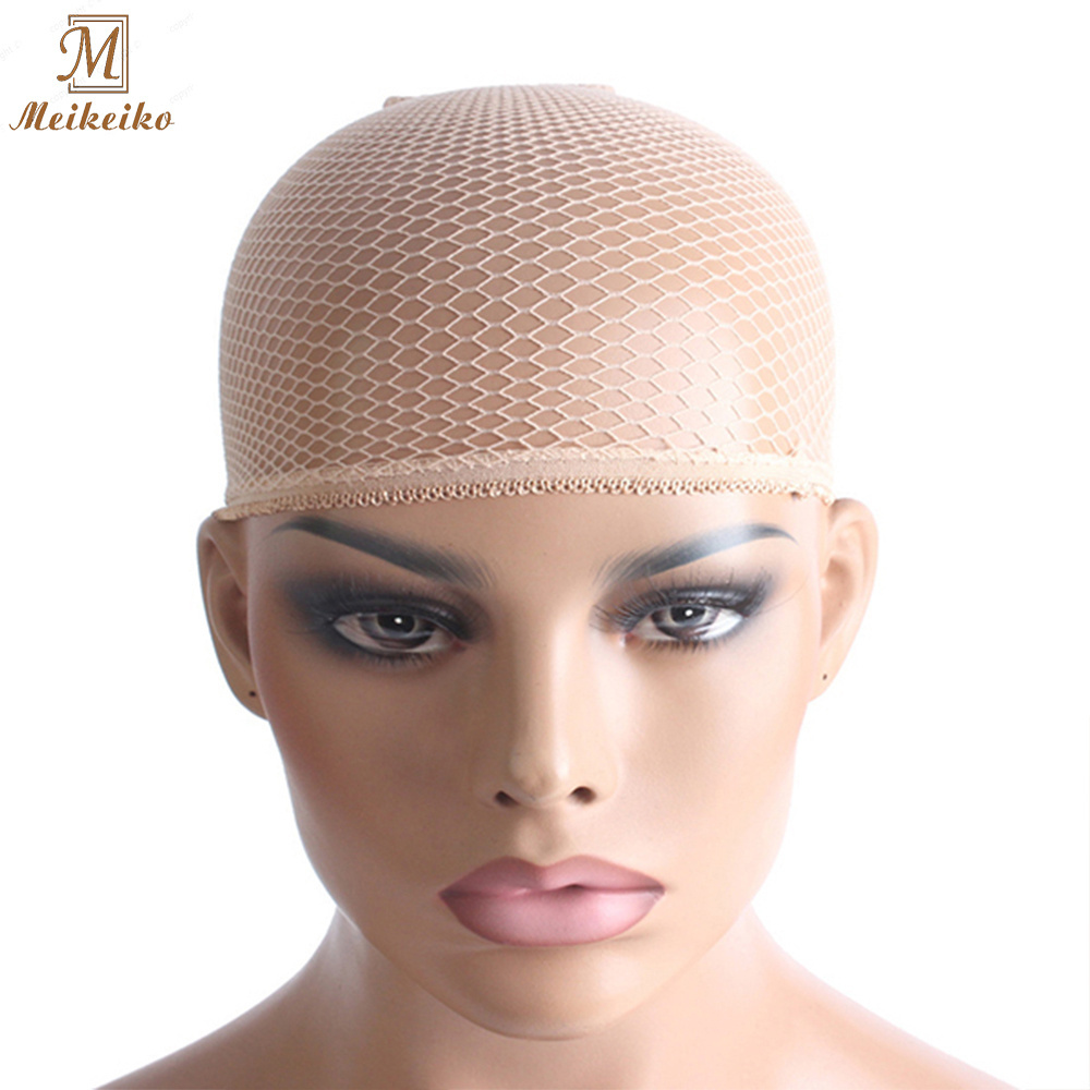 Wholesale NEW Fashion Weaving Cap Stretchable Elastic Hair Net Top Open Snood Wig Cap Hairnet Hair Mesh