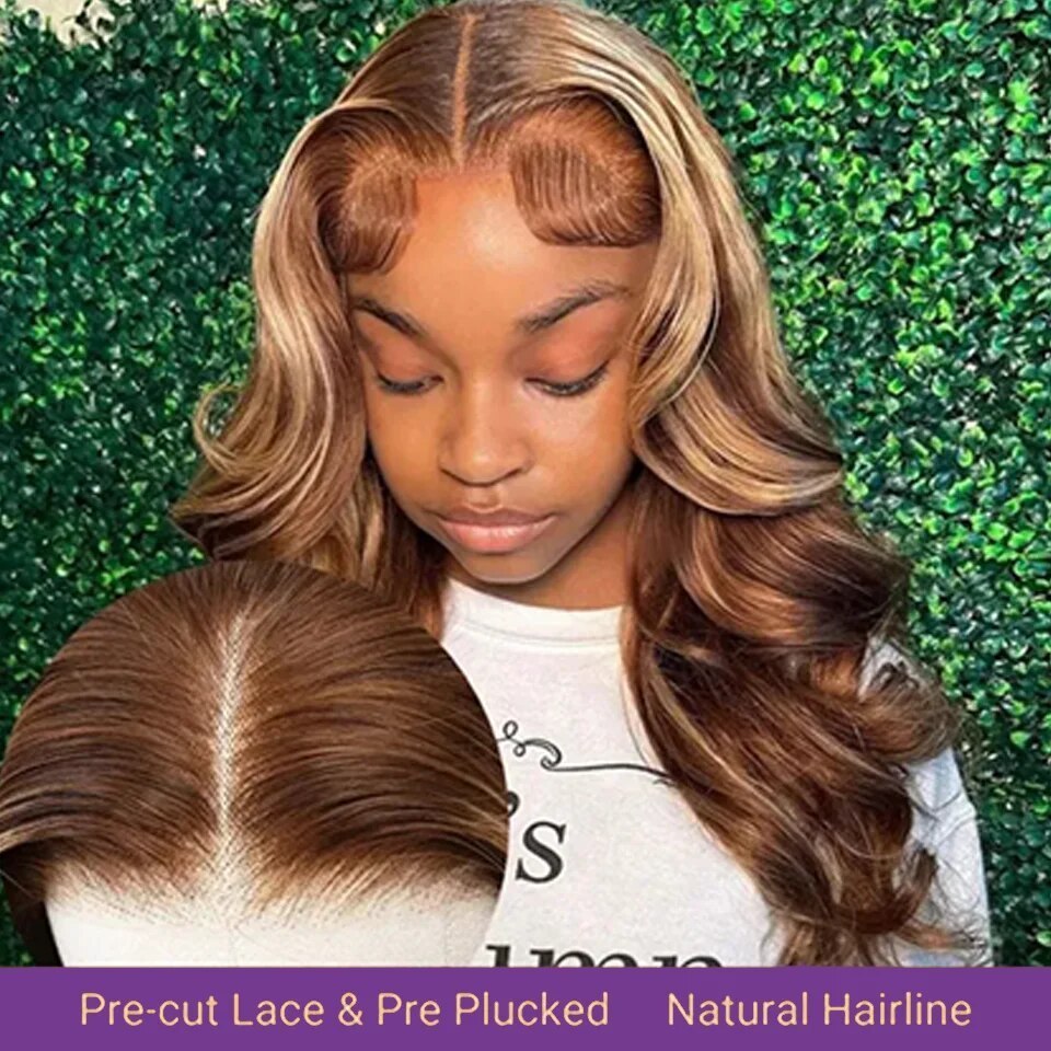 Highlight Hd Frontal Loose Wave Glueless Wig 30 40 inch Body Wave Lace Front Human Hair Wigs For Women