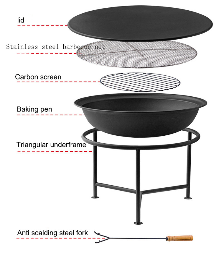 Multifunctional household outdoor indoor heating supplies carbon brazier charcoal stove