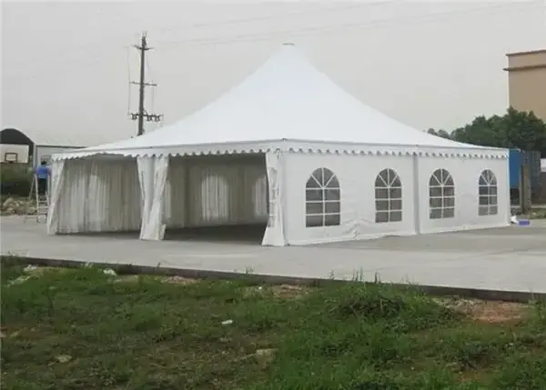 Large Luxury 8x8m Wedding Pagoda Tent Double Layer PVC & Polyester Fabric Aluminum Pole for Outdoor Events Parties & Gazebo