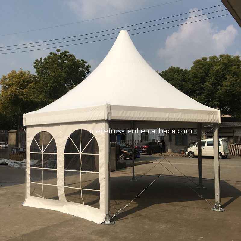 Outdoor Waterproof PVC Cover Exhibition Event Tent Aluminum Frame Wedding Party Tent 4x4 5x5 6x6 Roof Top Pagoda Gazebo Canopy