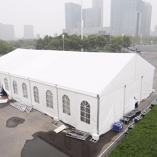 Customized Double-Layer PVC & Polyester Wedding Marquee Tent Waterproof Aluminum Pole for Outdoor Events & Parties Warehouses