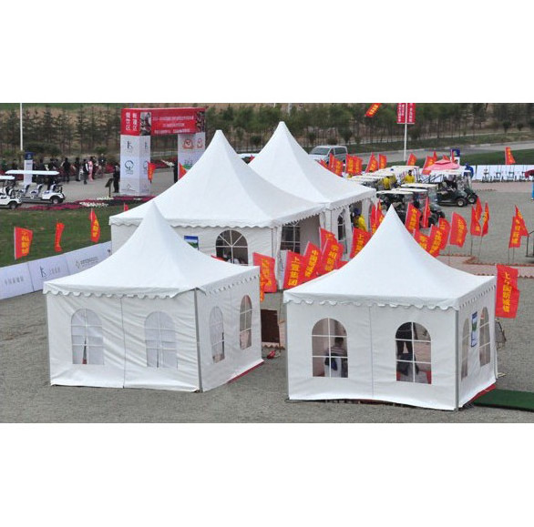 Outdoor Waterproof PVC Cover Exhibition Event Tent Aluminum Frame Wedding Party Tent 4x4 5x5 6x6 Roof Top Pagoda Gazebo Canopy