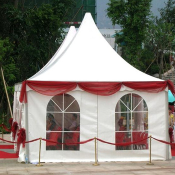 Outdoor Waterproof PVC Cover Exhibition Event Tent Aluminum Frame Wedding Party Tent 4x4 5x5 6x6 Roof Top Pagoda Gazebo Canopy