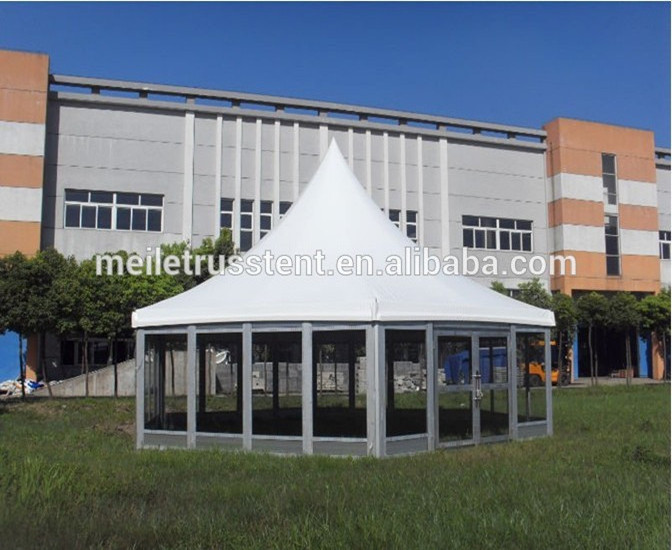 Waterproof luxury clear party event tent outdoor pagoda gazebo tent with glass wall