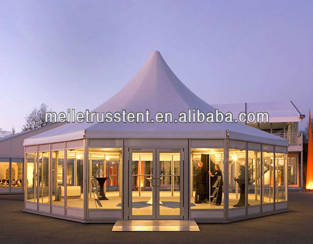 Waterproof luxury clear party event tent outdoor pagoda gazebo tent with glass wall