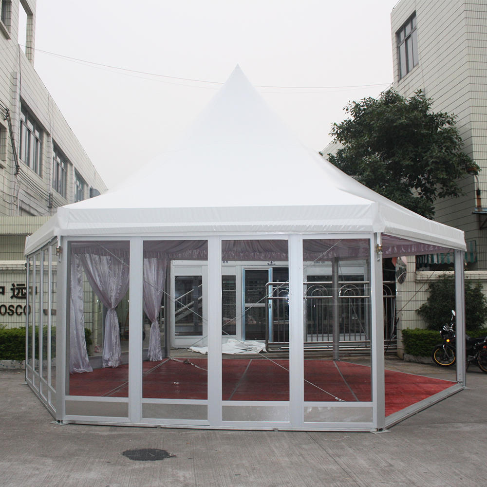 Hot sale glass gazebo pagoda tent outdoor wedding marquee cheap clear party event tent