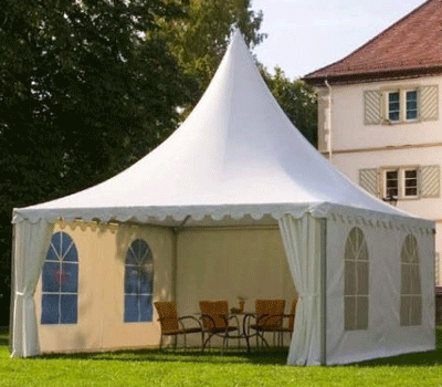 4x4m insulated event canopy canvas tent luxury PVC pagoda tent customized party tents with chairs and tables