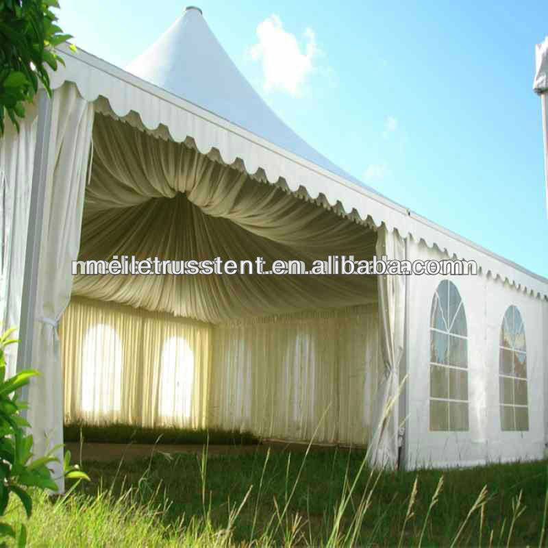 Luxury Outdoor Aluminum Pagoda Tent 8x8m Large Party Event Tent Elegant Church Venue Shelter