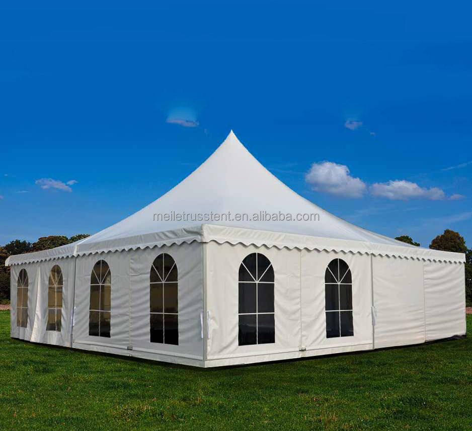 Luxury Outdoor Aluminum Pagoda Tent 8x8m Large Party Event Tent Elegant Church Venue Shelter