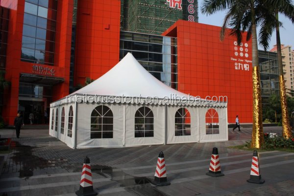 Luxury Outdoor Aluminum Pagoda Tent 8x8m Large Party Event Tent Elegant Church Venue Shelter