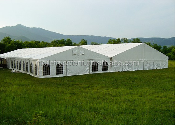 Customized Double-Layer PVC & Polyester Wedding Marquee Tent Waterproof Aluminum Pole for Outdoor Events & Parties Warehouses