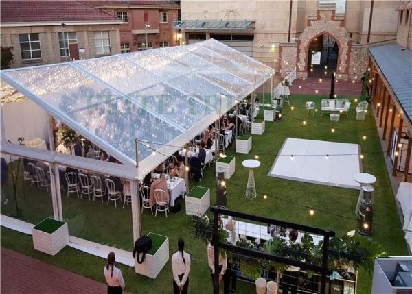 Clear Roof Top Aluminum Frame Commercial Trade Show Event Tent Luxury Transparent PVC Hotel Wedding Church Party Marquee