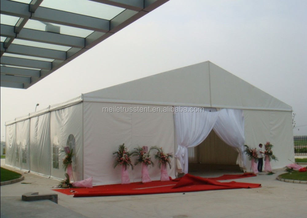 Customized Double-Layer PVC & Polyester Wedding Marquee Tent Waterproof Aluminum Pole for Outdoor Events & Parties Warehouses