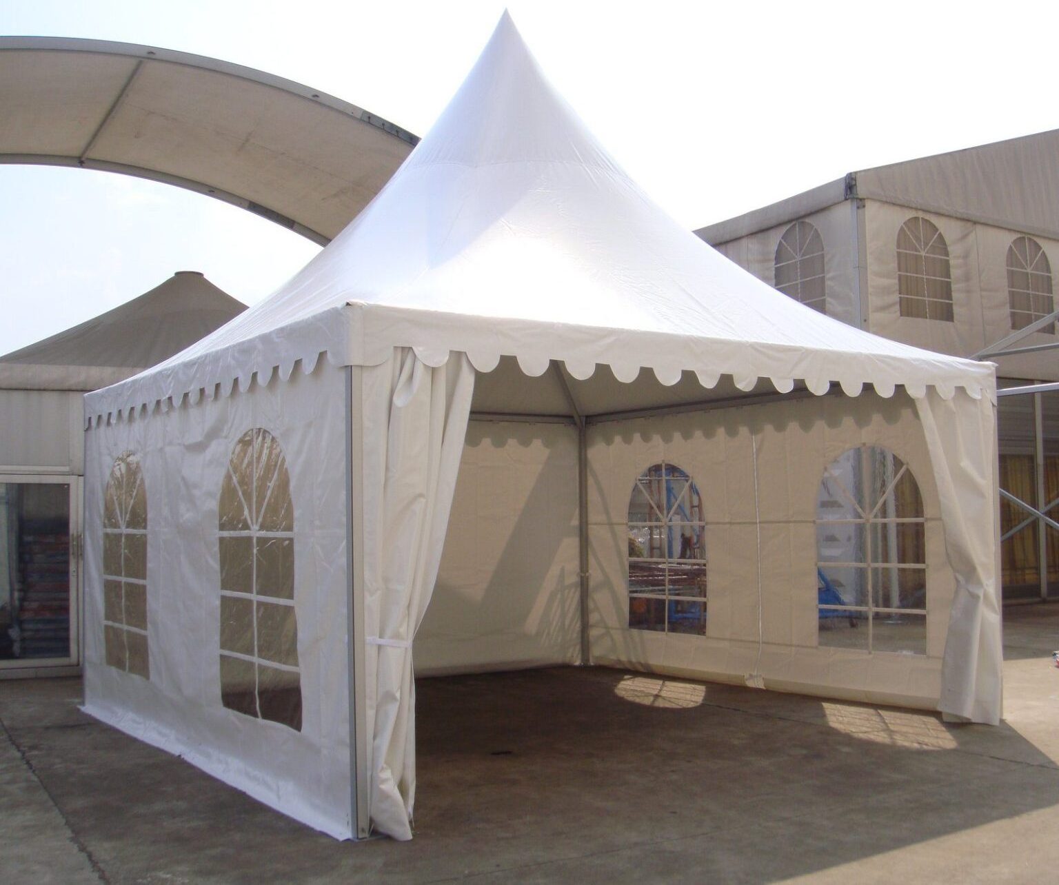 4x4m insulated event canopy canvas tent luxury PVC pagoda tent customized party tents with chairs and tables