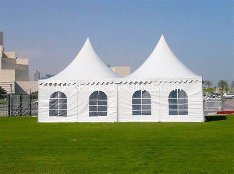 Customized 4x4m PVC Pagoda Tent Waterproof Gazebo Canopy for Outdoor Events Small Garden Party Tent with 5m Frame Exhibitions