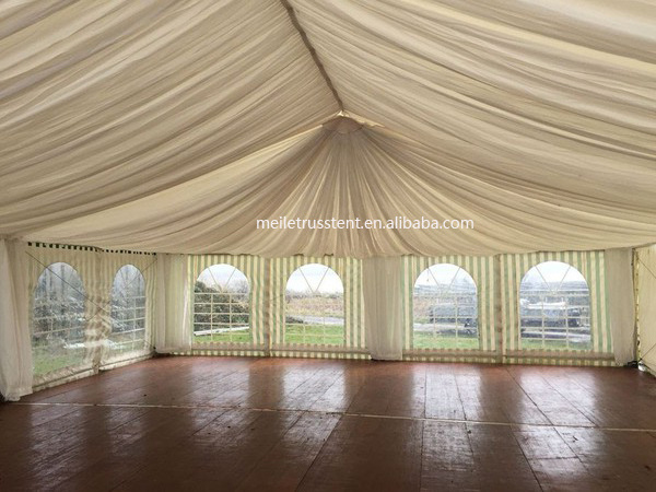 Large Luxury 8x8m Wedding Pagoda Tent Double Layer PVC & Polyester Fabric Aluminum Pole for Outdoor Events Parties & Gazebo