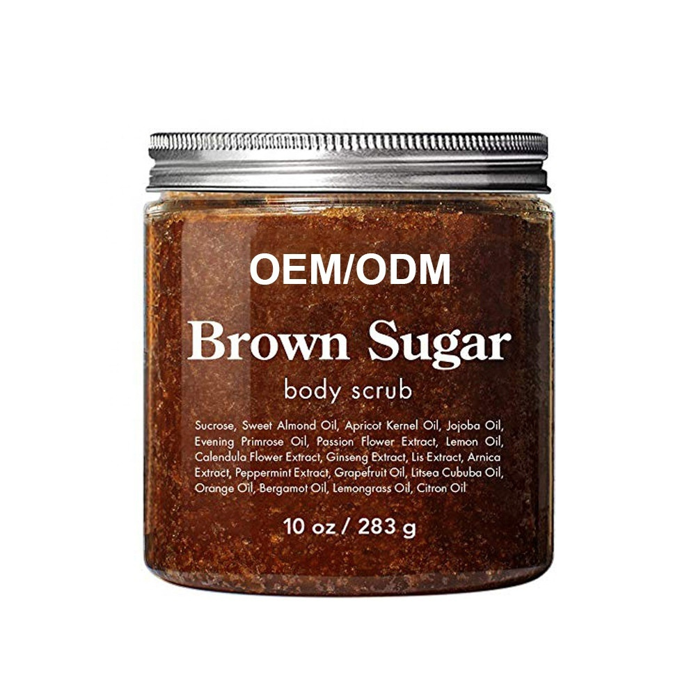 Brown Sugar Body Scrub Moisturizing and Exfoliating Body Face Hand Foot Scrub Fights Acne Fine Lines & Wrinkles For Women & Men