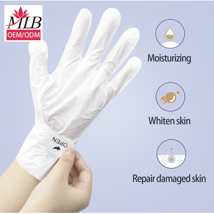 Wholesale collgen hand masker moisturizing hand feet whitening mask gloves maker moustiruzing hand and foot gloves exfoliation