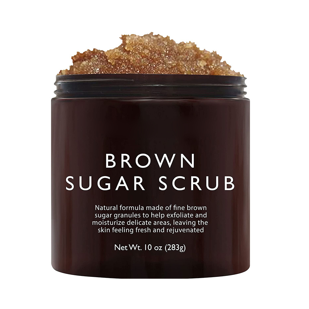 Brown Sugar Body Scrub Moisturizing and Exfoliating Body Face Hand Foot Scrub Fights Acne Fine Lines & Wrinkles For Women & Men