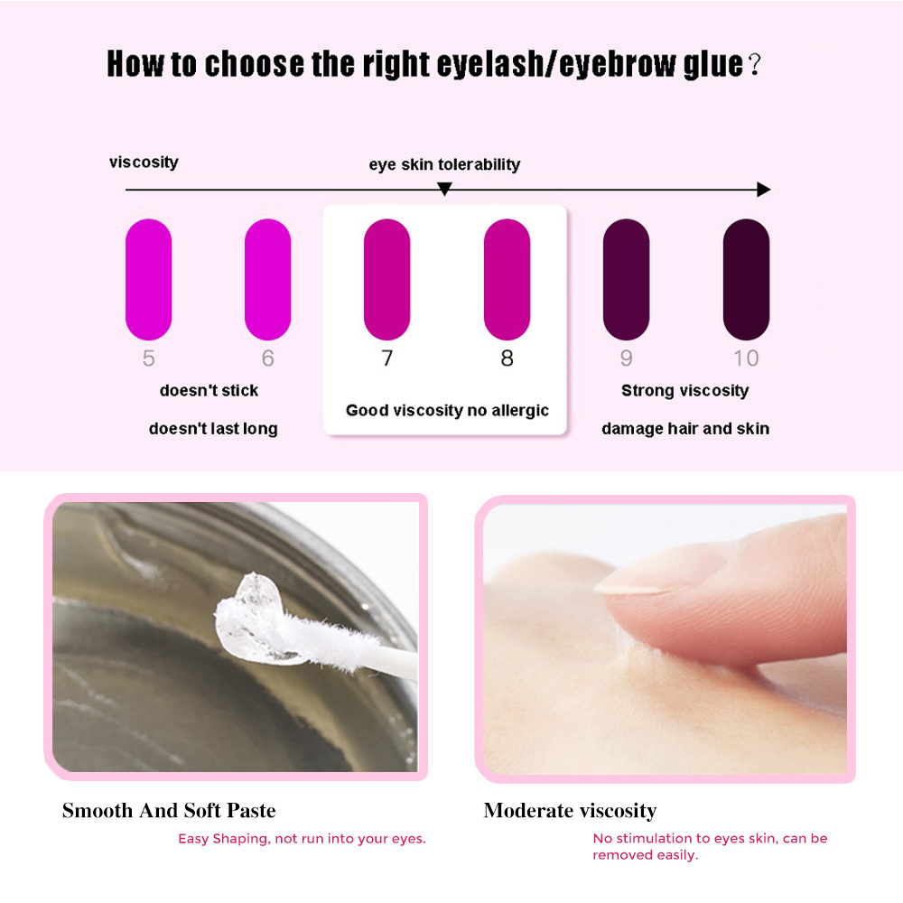 Lash glue adhesive strip perm glue balm lash lift glue blam 8g brow fixing gel soap