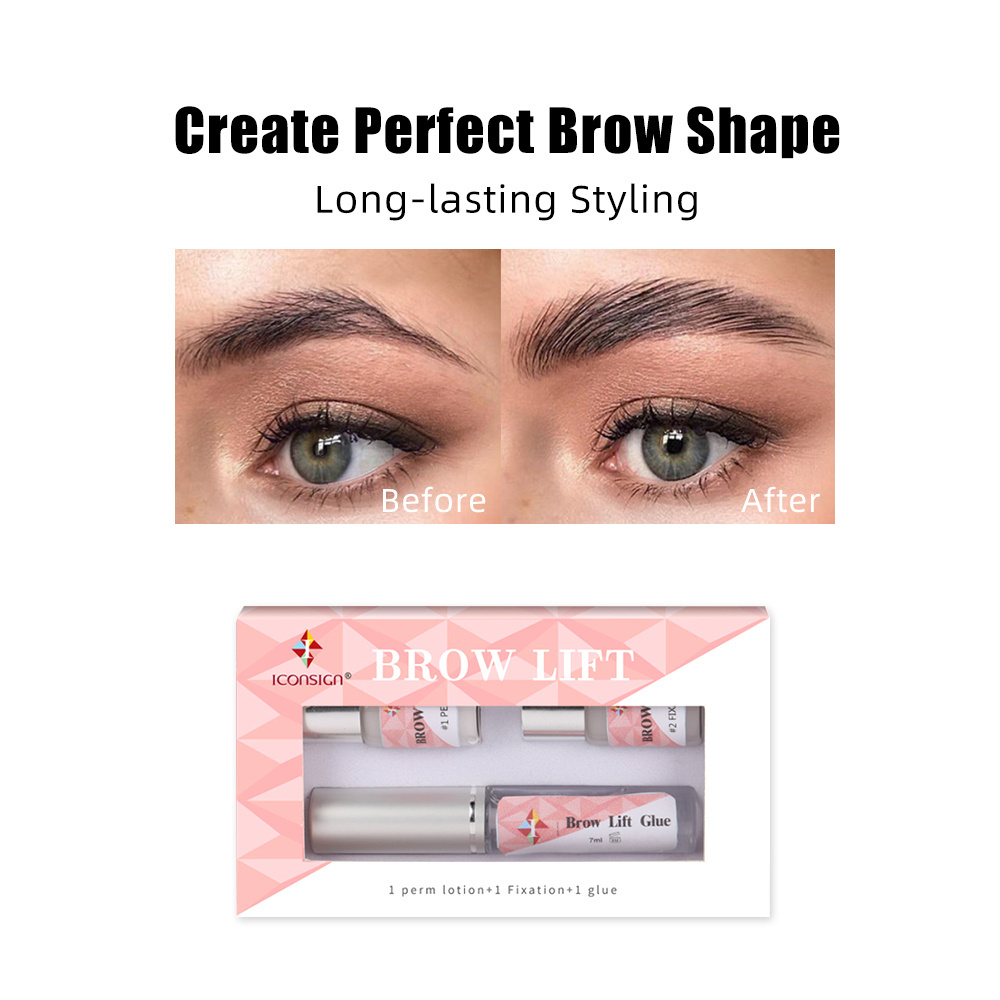 Eye Brow lamination eyebrow lamination kit brow lift kit private label step 1 step2 glue