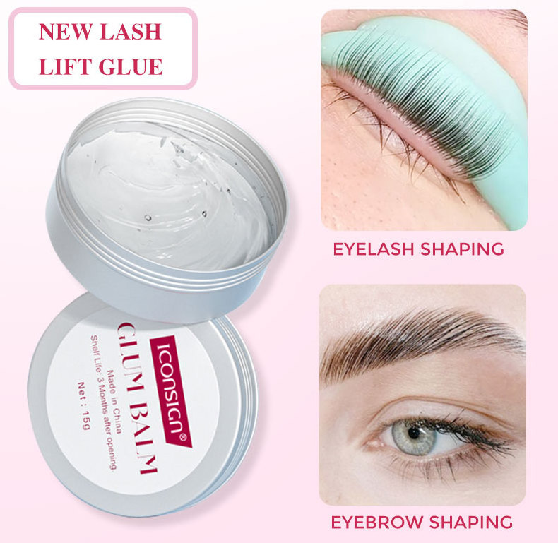 Permanent glue balm iconsign lash lifting organic lash balm glue for lash lifts