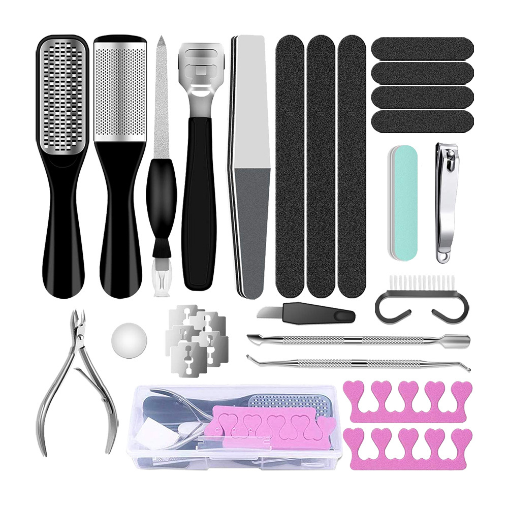 Foot care kit pedicure kit in a box set foot file callus remover nail clipper set