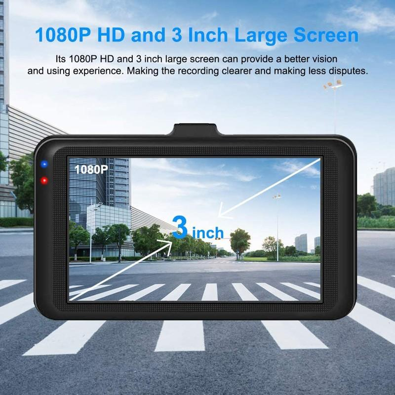 Car dvr 3.0 inch drive recorder 1080p full hd vehicle blackbox dvr user manual car camcorder dashcam / dash camera