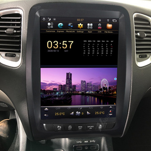 128G Android 9.0 Tesla Style Vertical Screen Car GPS Navigation For DODGE DURANGO 2009 2010-2020 Stereo Multimedia Player Radio