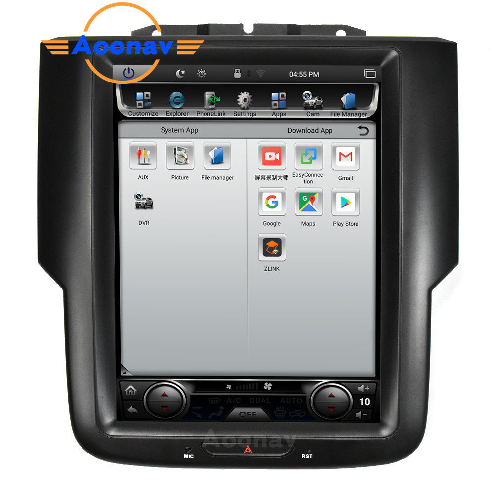 Car GPS navi video radio multimedia Player For-Dodge RAM 1500 2014-2018 Car vertical touch screen Support Steering Wheel Control