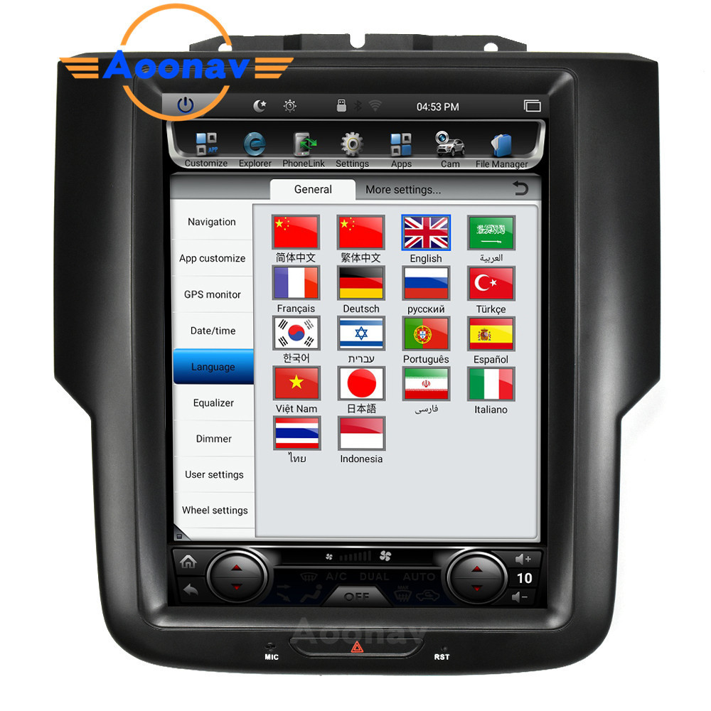 Car GPS navi video radio multimedia Player For-Dodge RAM 1500 2014-2018 Car vertical touch screen Support Steering Wheel Control