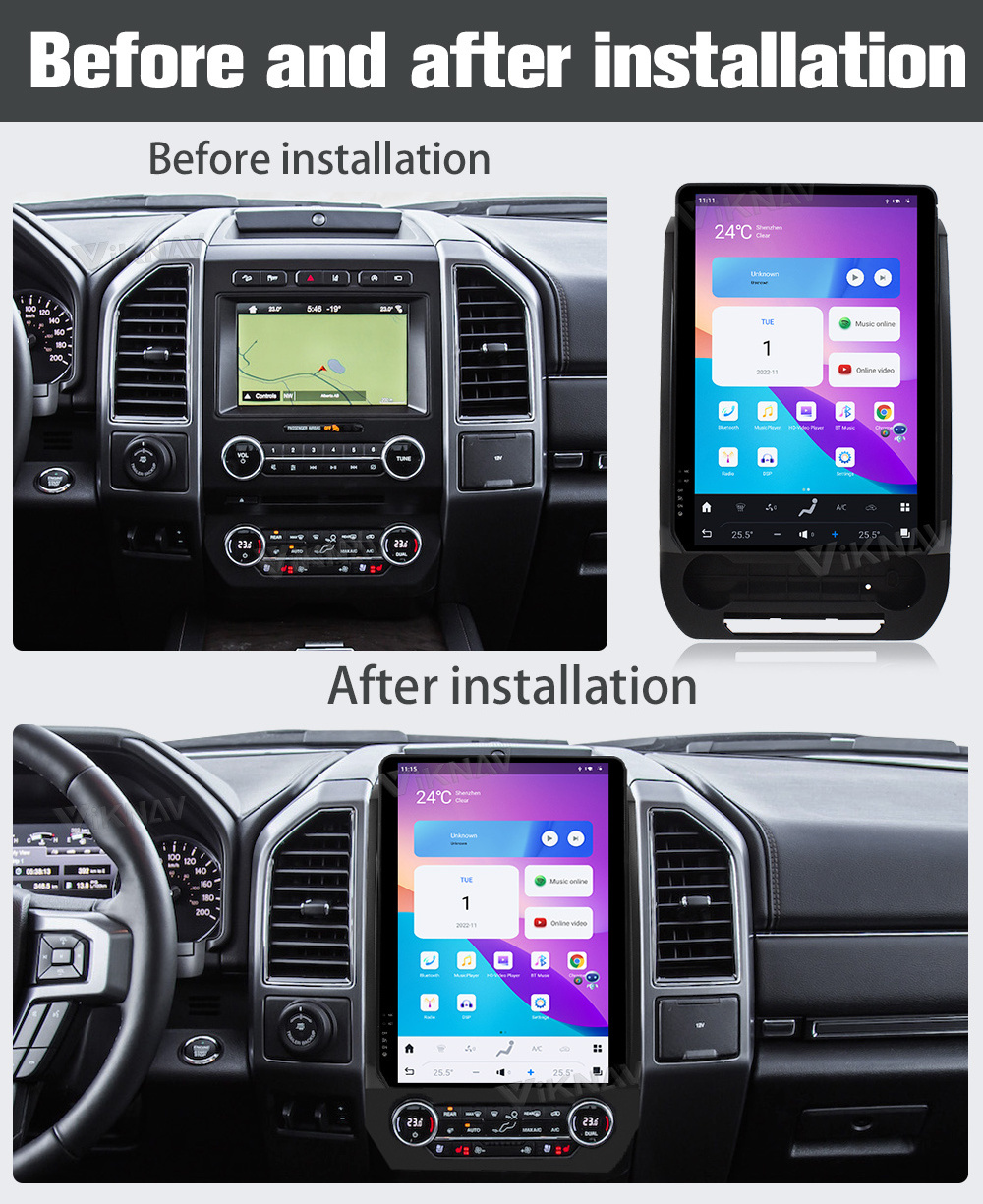 Vertical Screen Car Radio For Ford Expedition 2016-2022 Android Auto Wireless Carplay Multimedia Stereo Head Unit GPS Navigation