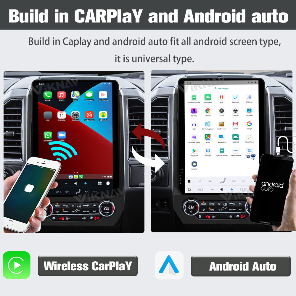 Vertical Screen Car Radio For Ford Expedition 2016-2022 Android Auto Wireless Carplay Multimedia Stereo Head Unit GPS Navigation