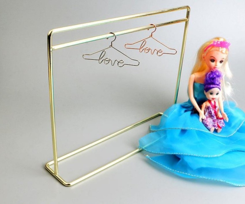 Garment Rack Clothes Stands Mini Coat Hanger Metal Mini Doll Dress Rack