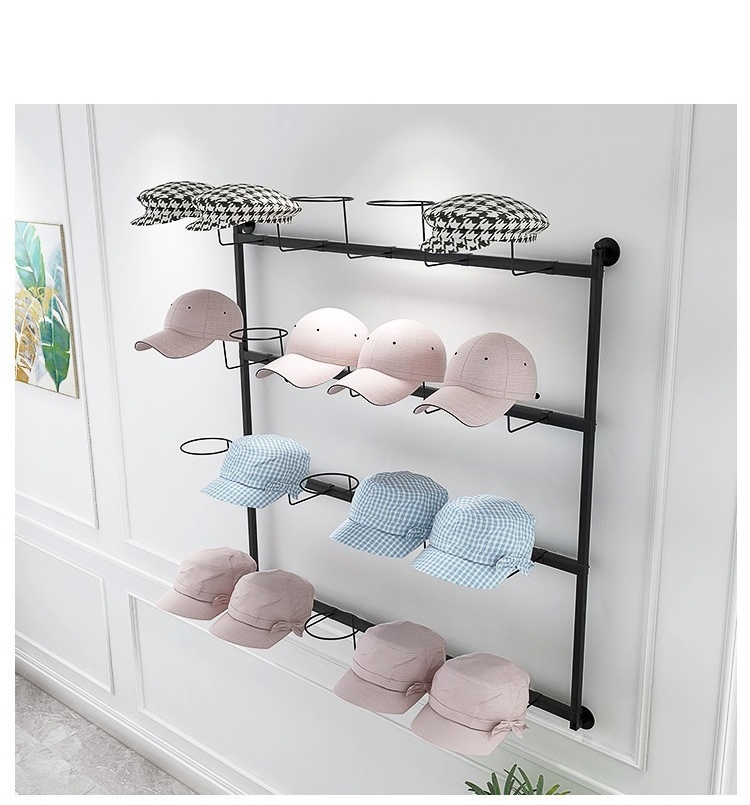 Baseball Cap Organizer Hanger Hooks Hat Holder for Metal Wall Mount Cap Rack